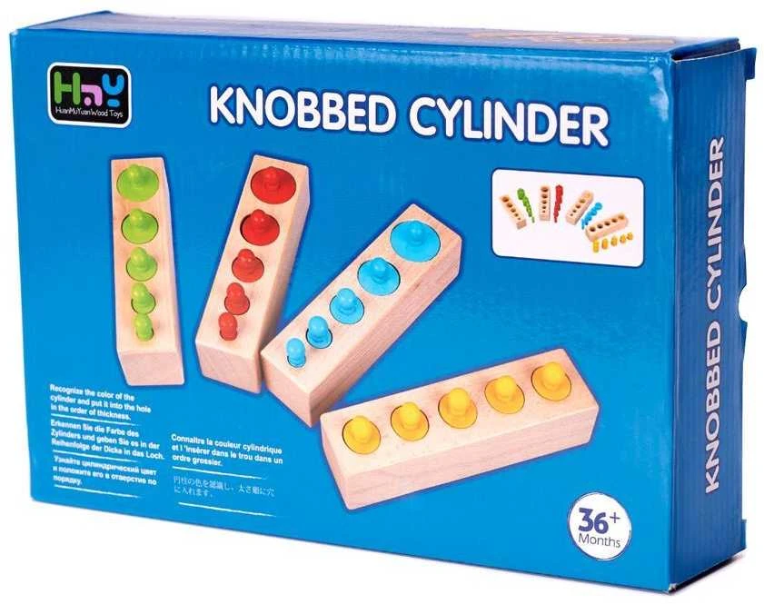 Roger Montessori mediniai cilindriniai svarmenys spalvingi