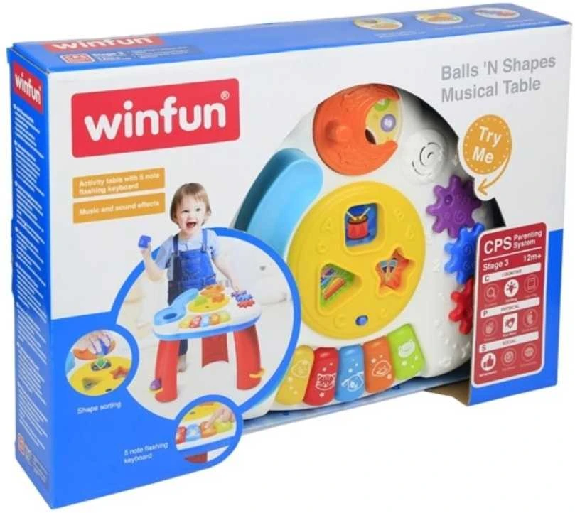 Muzikinis veiklos stalas su kamuoliukais Winfun