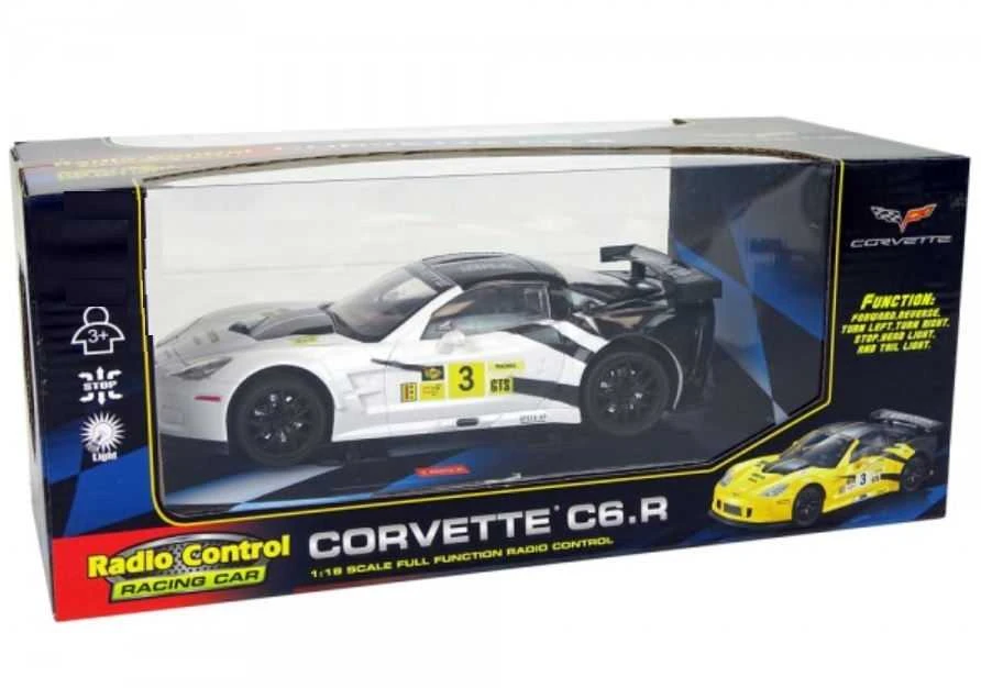 Nuotoliniu būdu valdomas sportinis automobilis Corvette C6.R (baltas)