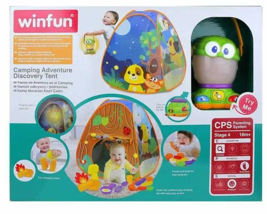 Nuotykių stovyklavimo palapinė su žibintu Winfun