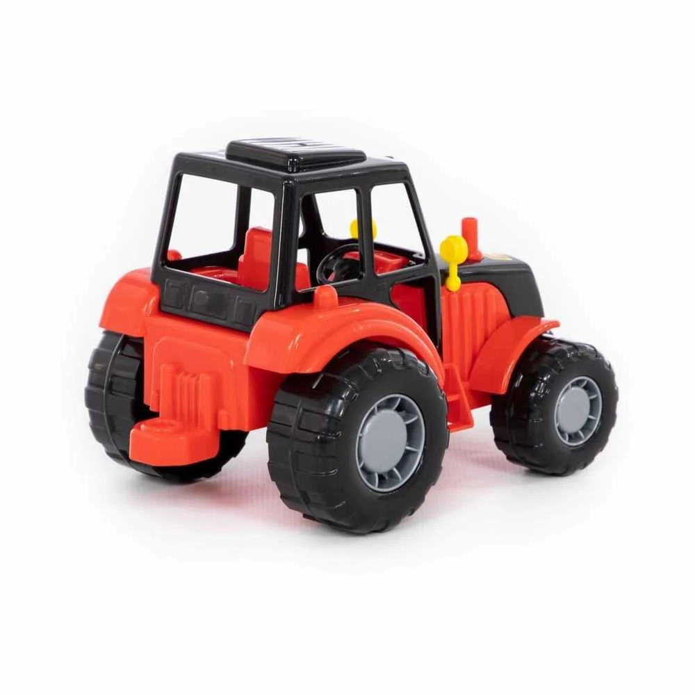Plastikinis traktoriukas mėlynas/geltonas, 21 cm
