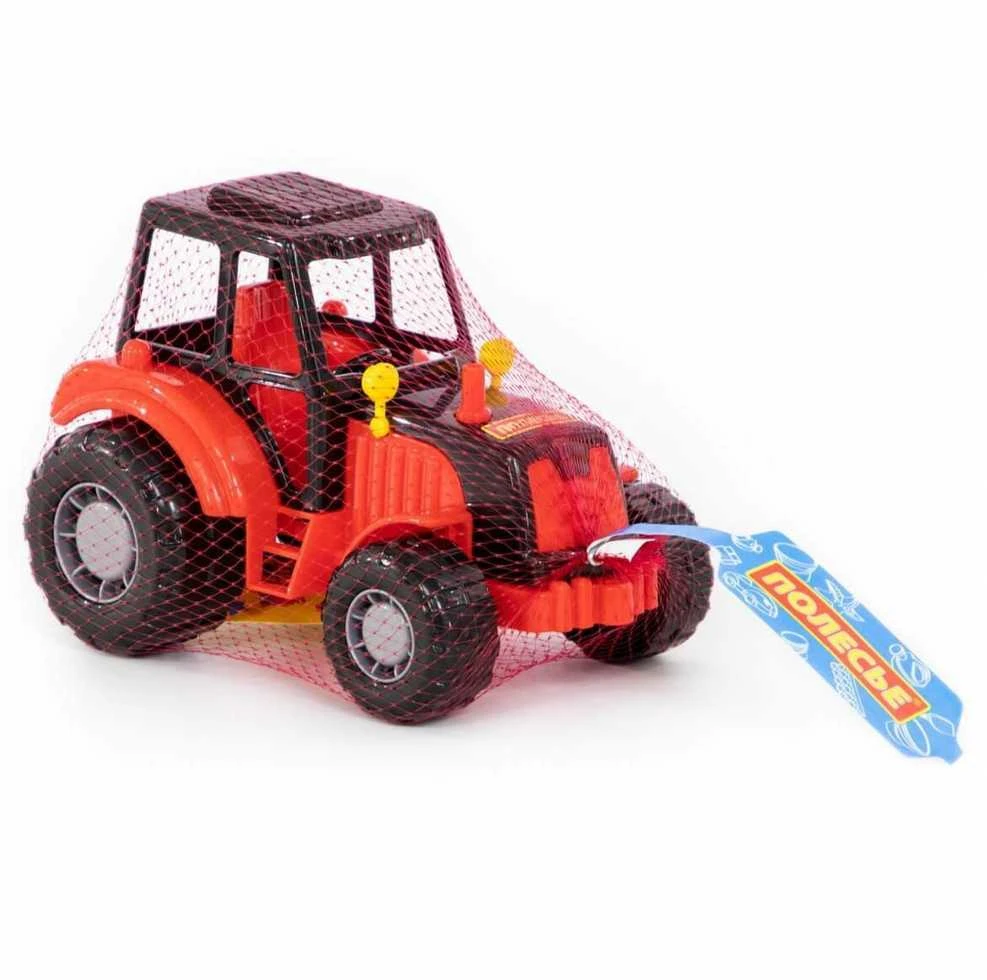 Plastikinis traktoriukas mėlynas/geltonas, 21 cm