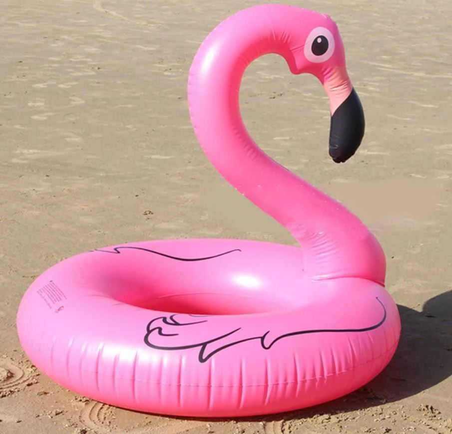 Pripučiamas plaukimo ratas, flamingas, 90cm, rožinė sp.