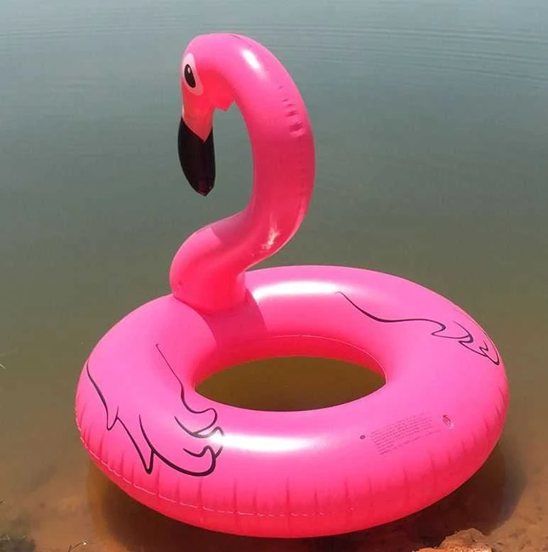 Pripučiamas plaukimo ratas, flamingas, 90cm, rožinė sp.