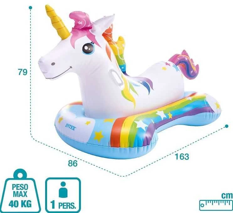 Intex Unicorn Ride-on Pripučiamas plaustas, 163x86cm