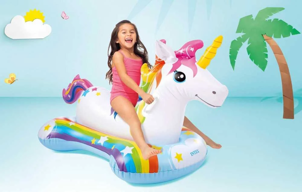Intex Unicorn Ride-on Pripučiamas plaustas, 163x86cm