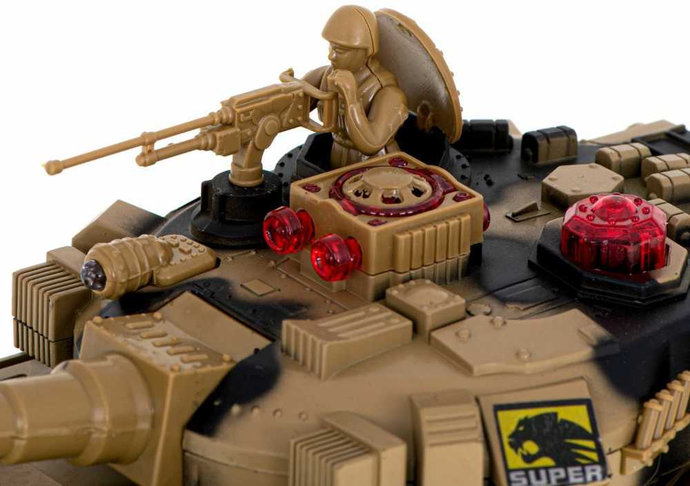 Ikonka RC karo tankas 9993 2,4 GHz dykumos tankas