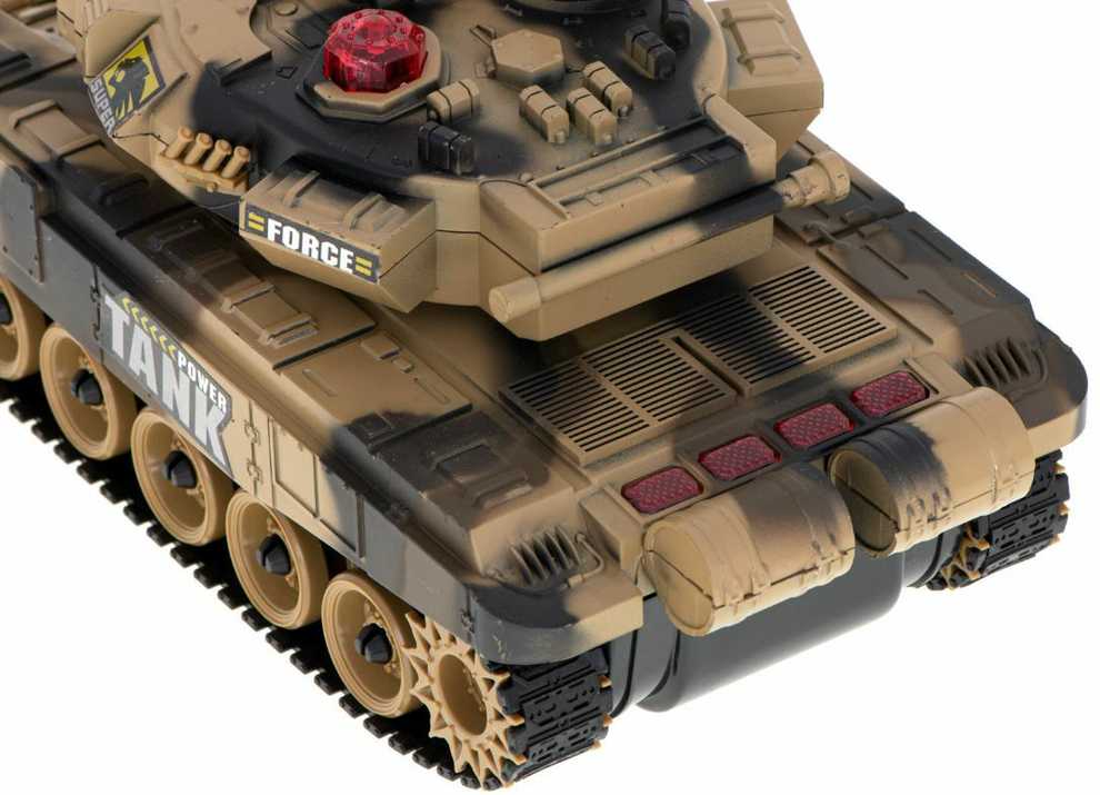 Ikonka RC karo tankas 9993 2,4 GHz dykumos tankas