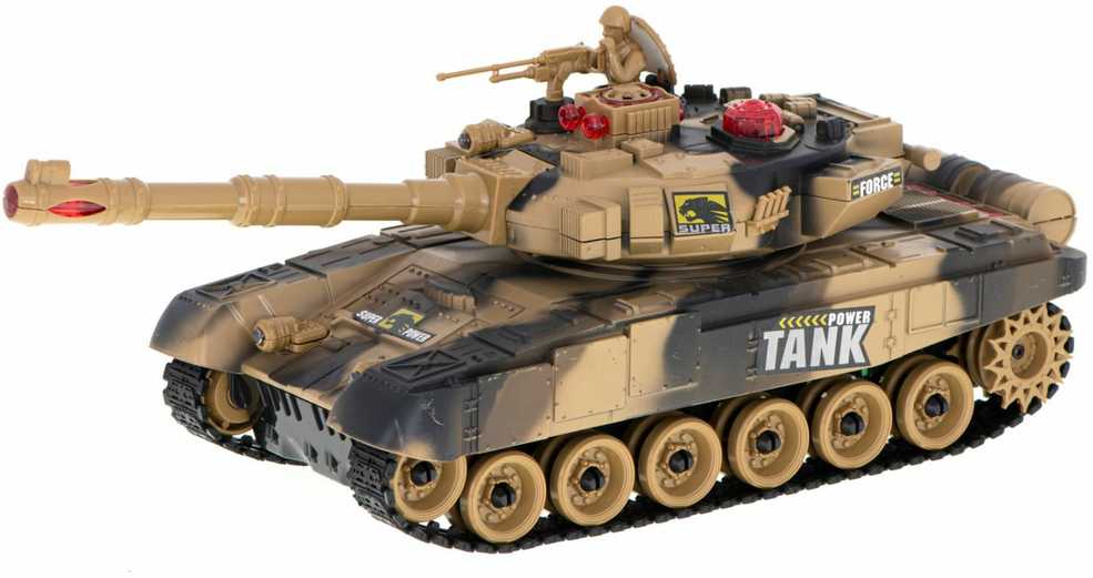 Ikonka RC karo tankas 9993 2,4 GHz dykumos tankas