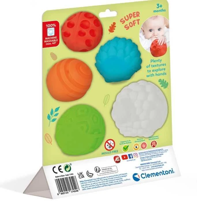 Clementoni Baby minkšti kamuoliukai "Sensorial Balls"