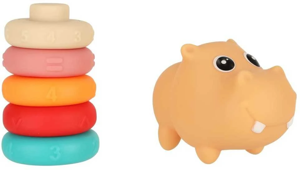 Hippo sensoriniai blokai edukaciniai minkšti galvosūkiai
