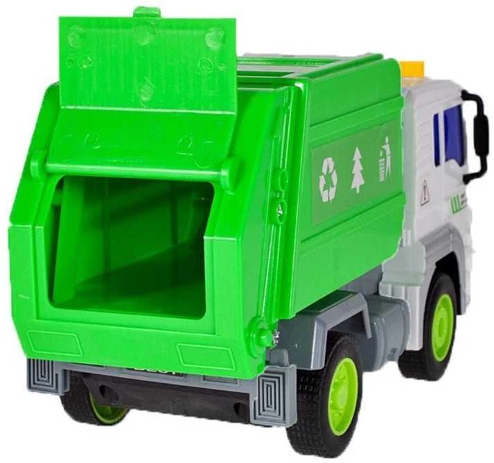 Malplay Žaislinis automatinis šiukšliavežis su atidaromu konteineriu, 1:20