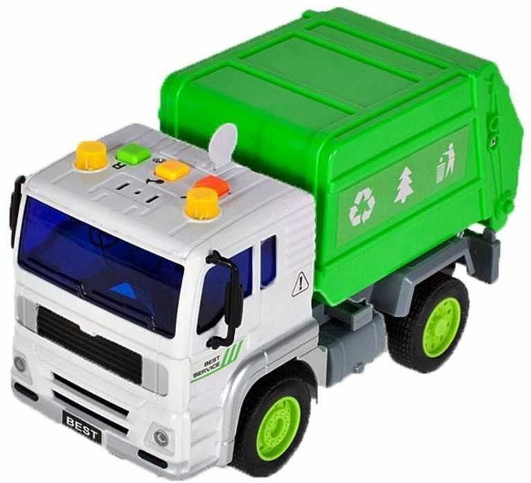 Malplay Žaislinis automatinis šiukšliavežis su atidaromu konteineriu, 1:20