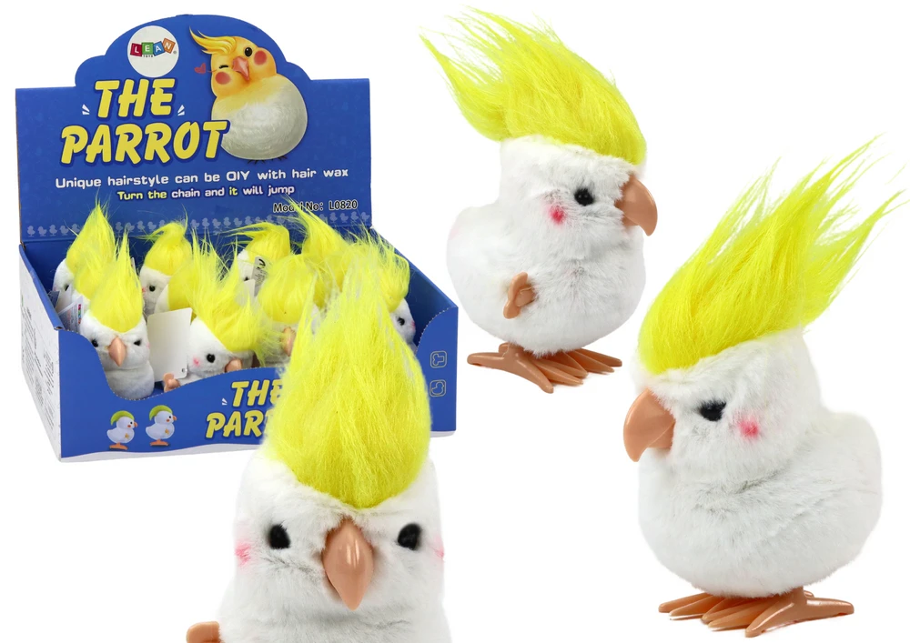 Lean Toys Prisukamas pliušinis žaislas Papūga