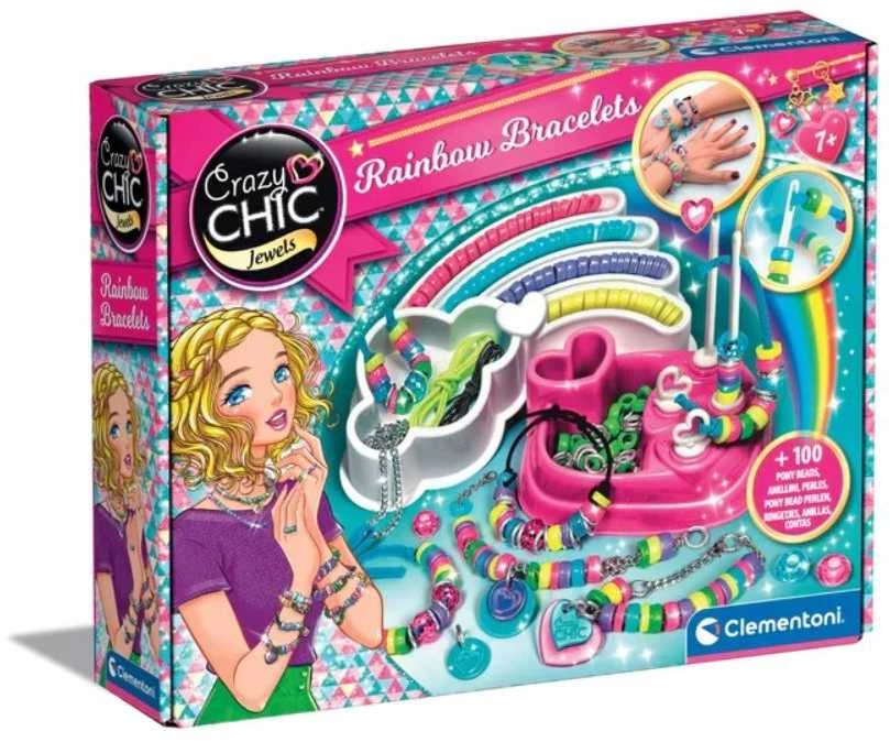 CLEMENTONI CRAZY CHIC apyrankių su žiedeliais rinkinys MULTICOLOR, 15180