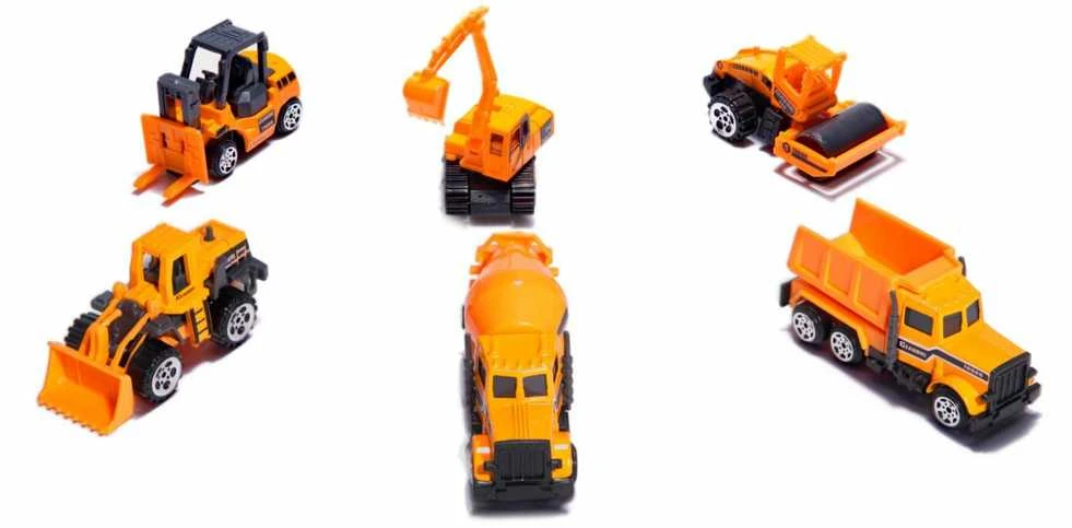 Ikonka Statybinės technikos automobilių komplektas 6 vnt