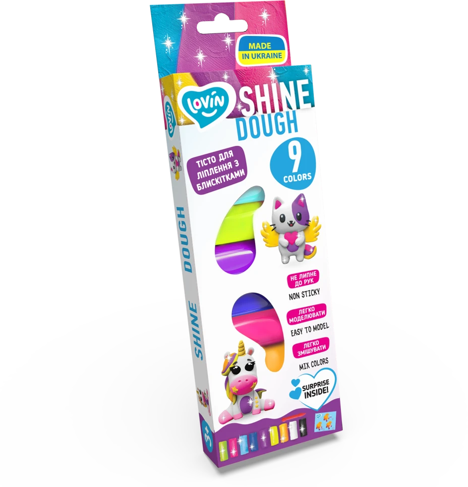 Plastilinas Lovin Shine Dough ETC41180, įvairių spalvų
