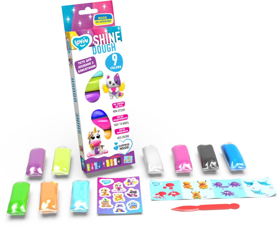 Plastilinas Lovin Shine Dough ETC41180, įvairių spalvų
