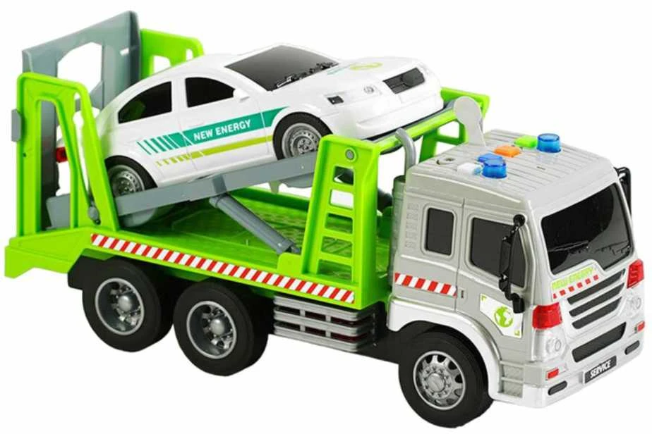 Tralas su automobiliu (su šviesos ir garso efektais) 5128