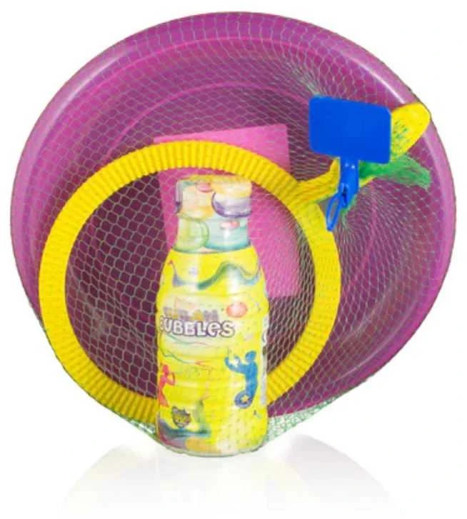 Tuban burbulų rinkinys - 250 ml burbulų skystis + lėkštė + 1 plastikinis žiedas