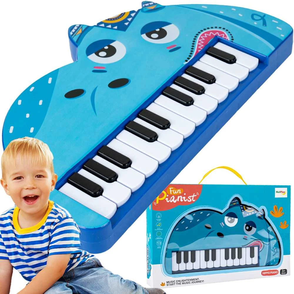 Malplay Vaikiškas pianinas Begemotukas, 22 klavišai