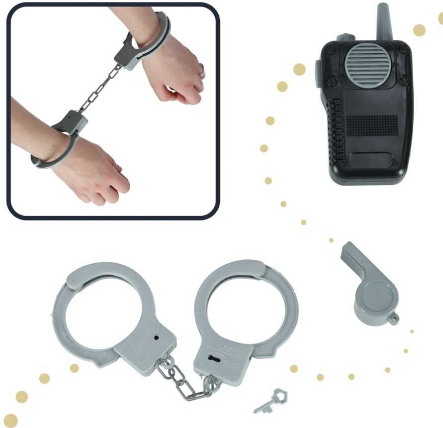 Ikonka Karnavalo kostiumas su policininko antrankiais 3-8 metų amžiaus