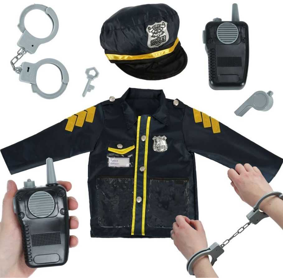 Ikonka Karnavalo kostiumas su policininko antrankiais 3-8 metų amžiaus