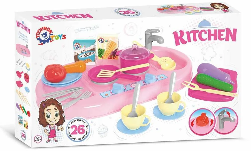 Technok Virtuvės rinkinys su priedais 26 dalių 6177