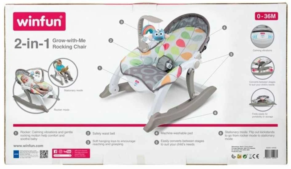 Winfun 2in1 Linguojanti kėdutė - gultukas auganti kartu su vaiku
