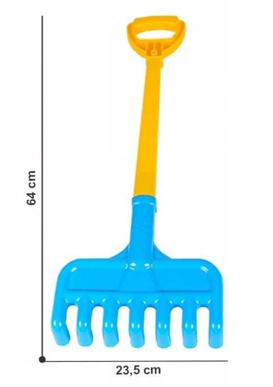 Žaislinis grėblys vaikams žaisti lauke 64 cm