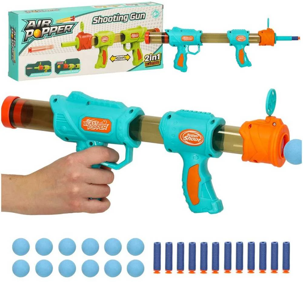 Nerfy 2-in-1 mėlynas šovinių pistoletas