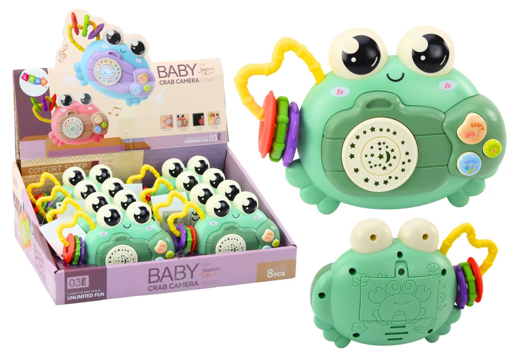 Lean Toys Žalias Krabas Barškutis