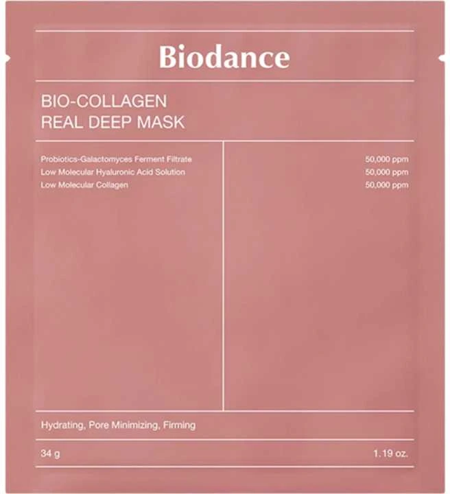 Biodance Bio-Collagen Real Deep veido kaukių rinkinys, 4 vnt. / 34 g