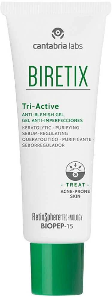 Cantabria Labs Endocare Biretix Tri-Active Anti-Blemish Gel Gelis nuo spuogų 50ml