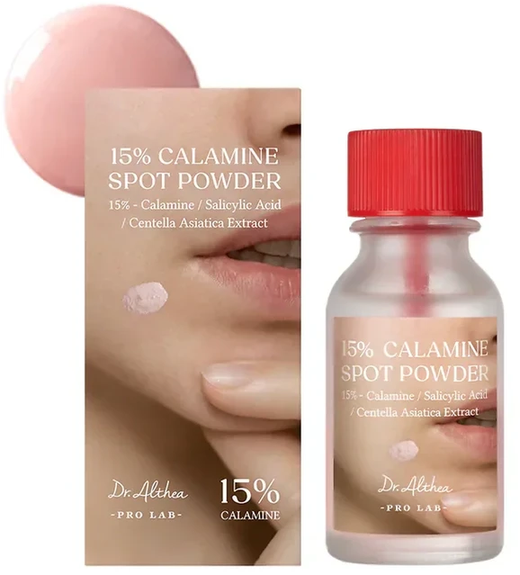 Dr. Althea 15% Calamine Spot Powder priemonė probleminėms odos vietoms, 15 ml