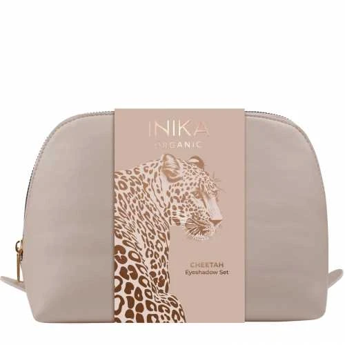 INIKA ORGANIC CHEETAH Akių šešėlių rinkinys (šešėlių paletė 8 g + akių pieštukas 1.1 g + šepetėlis)
