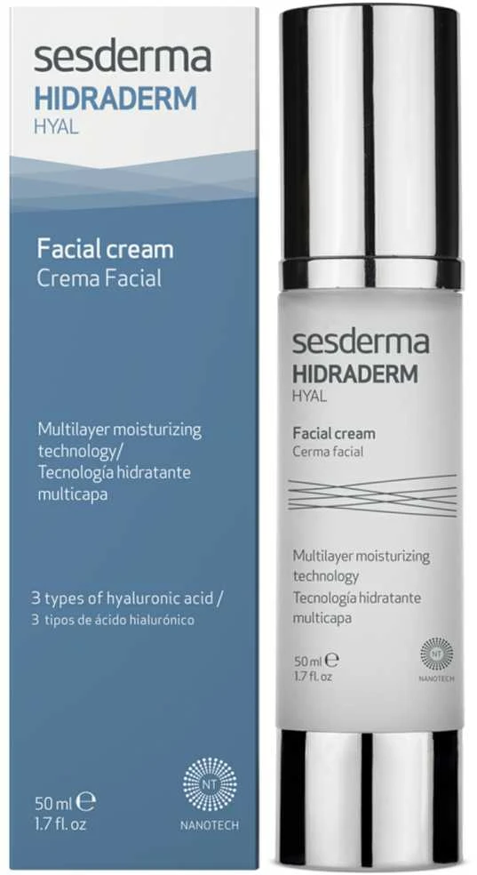 Sesderma Hidraderm Hyal Facial Cream Drėkinamasis veido kremas su hialurono rūgštimi, 50 ml