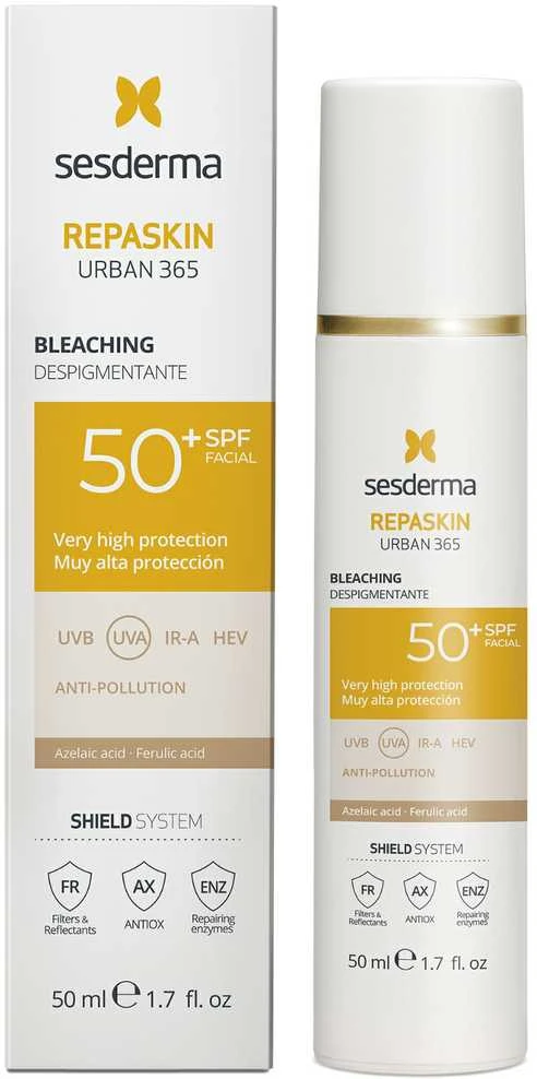Sesderma Repaskin Urban 365 Depigmenting Photoprotector Spf50+ veido kremas nuo saulės 50ml