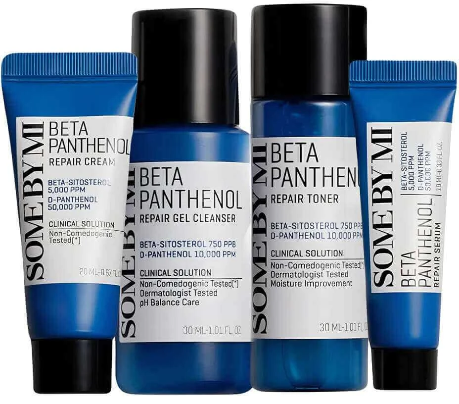 SOME BY MI Beta Panthenol Repair Starter Kit - 4 dalių atkuriamasis rinkinys su beta-pantenolio kompleksu