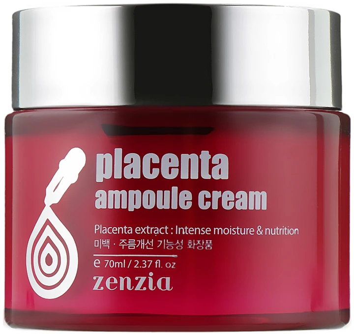 Zenzia Placenta Ampoule Kreminis - maitinantis veido kremas su placentos ekstraktu, 70 ml