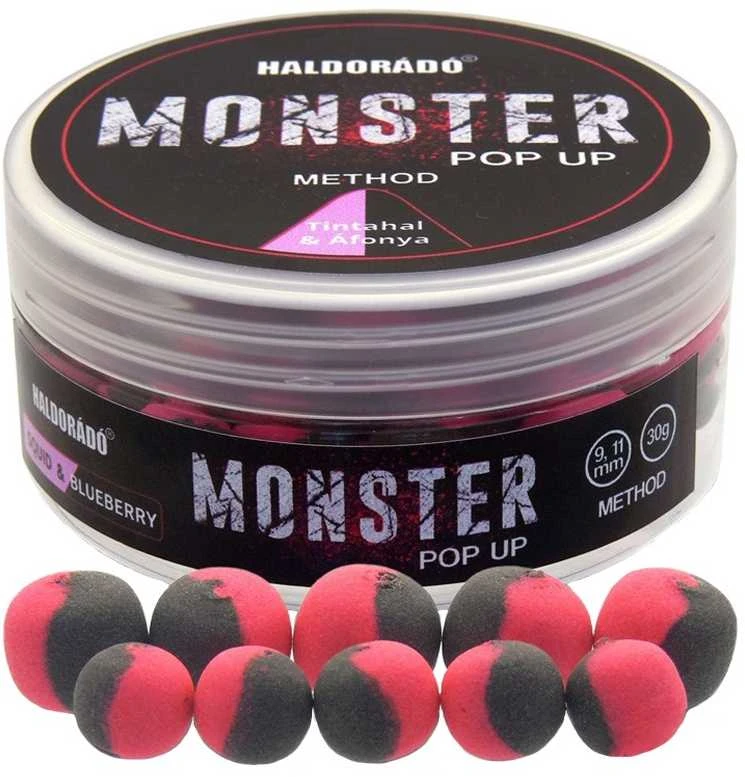 Boiliai Haldorado Monster Pop Up Method 9/11mm - Mėlynių kalmarų skonio