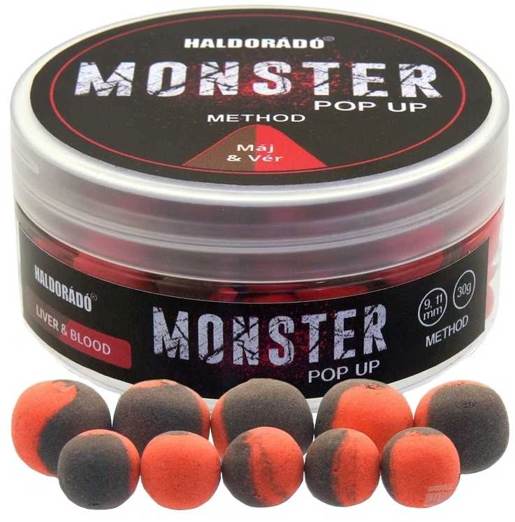 Boiliai Haldorado Monster Pop Up Method 9/11mm - Kraujo ir kepenų masalas