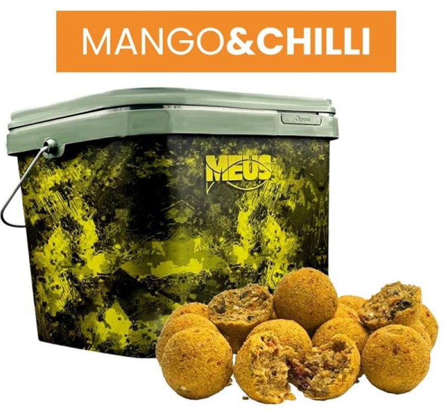 Boiliai Meus Challenge Hard Protein Boilies 20mm 5kg - Mango & Chilli