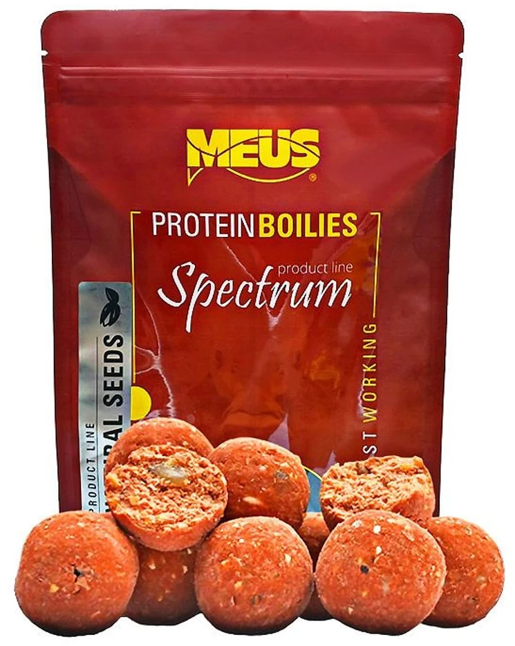 Boiliai Meus Spectrum Protein Boilies 18mm 1kg - Strawberry