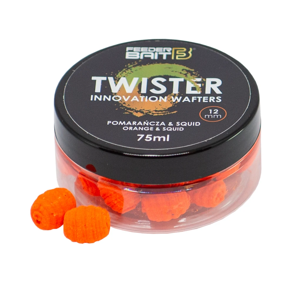 Feeder Bait Twister Wafters 12mm - Oranžinis & Squid