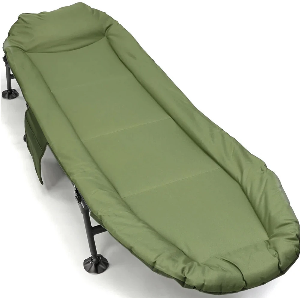 Gultas NGT Angling Pursuits Compact Bed Chair - 6 Leg Adjustable Compact Carp Fishing Bed Chair