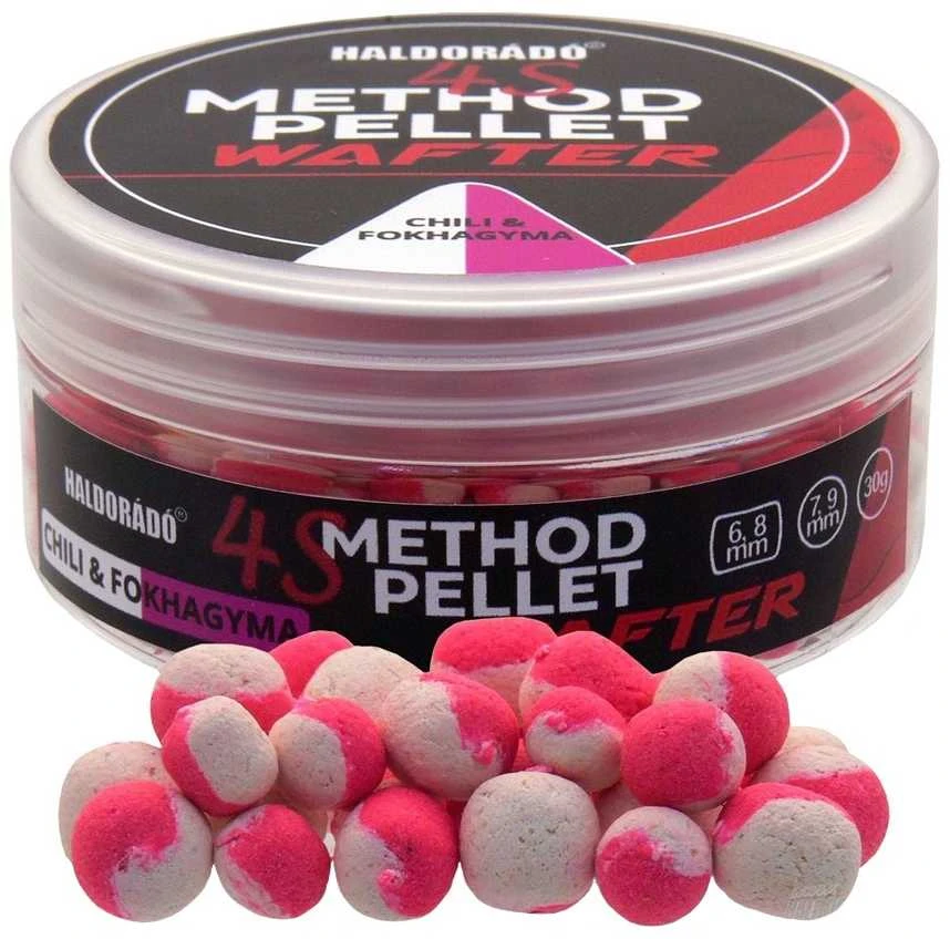 Haldorado 4S Method Pellet Wafter 6-9mm - Čili ir Česnakai