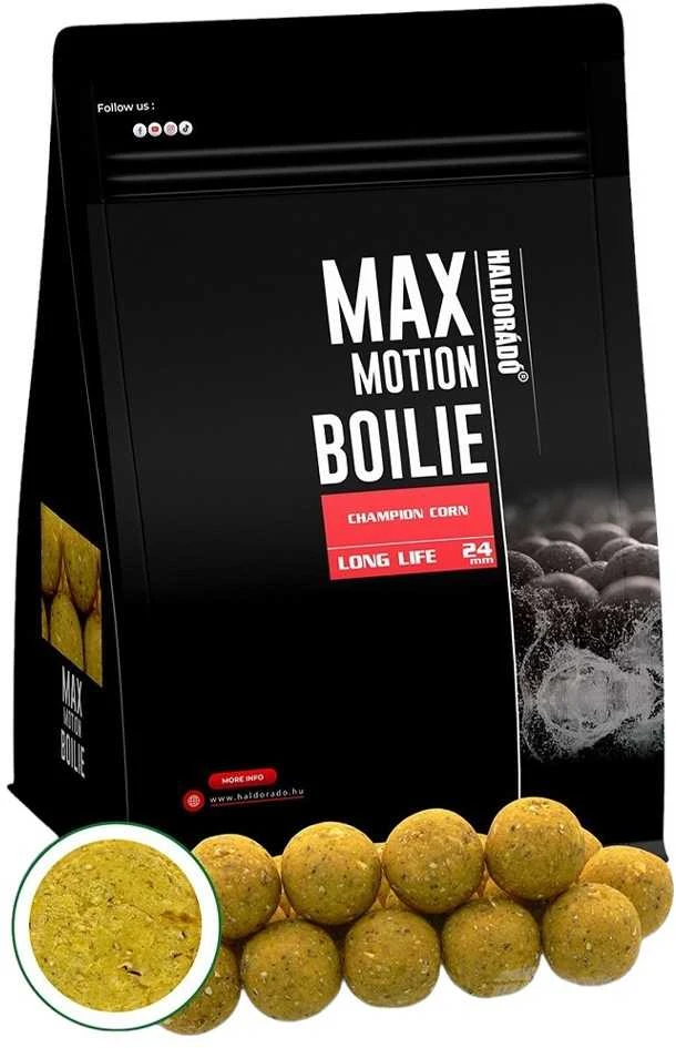 Haldorado Max Motion boiliai Long Life 24mm 800g - Champion Corn