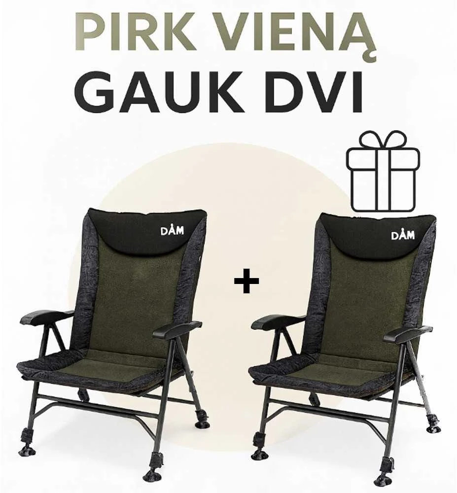Karpinė Kėdė DAM CamoVision Easy su Porankiais Alu