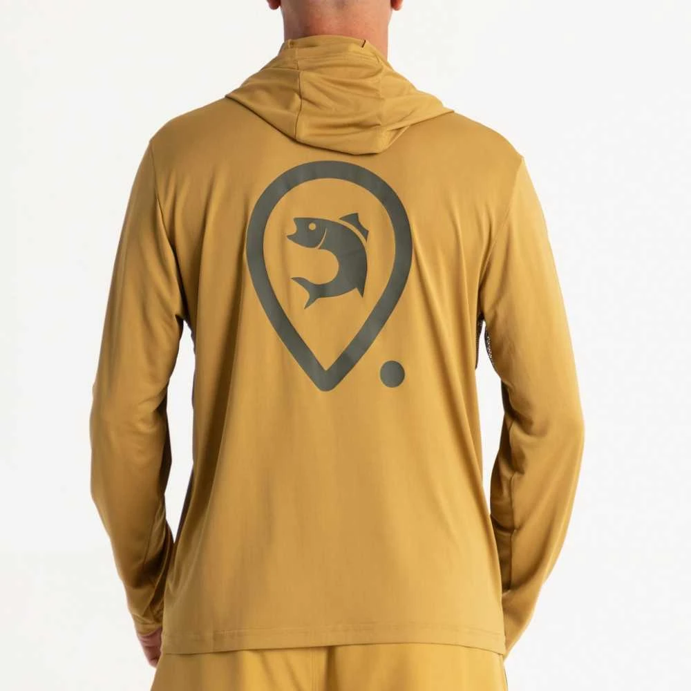 Marškinėliai Adventer & Fishing Functional Hooded UV T-Shirt Sand